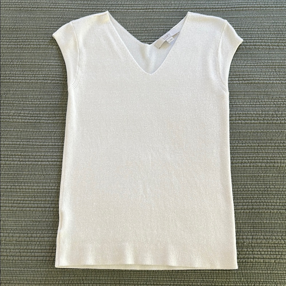 LOFT knit capped sleeve sweater
